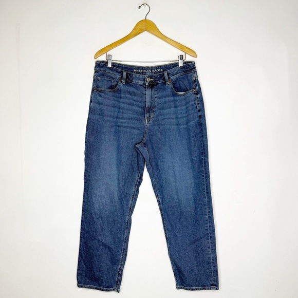 American Eagle Outfitters Blue Straight Leg Jeans - Picture 1 of 5